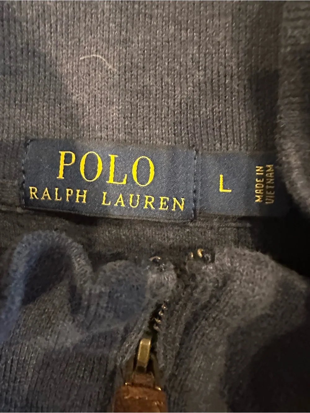 EUC Polo Ralph Lauren Men’s Navy 1/4 Zip Pullover Cotton Pony Sweater—Large
